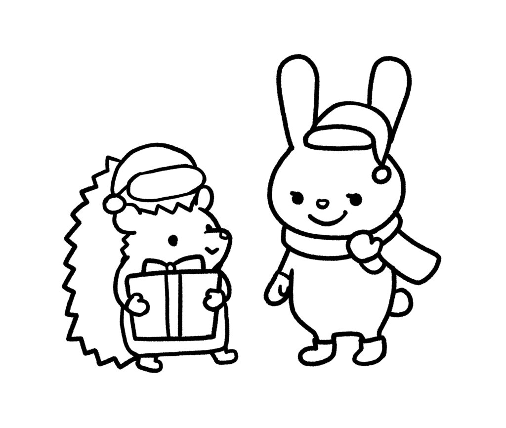 ハリネズミとウサギのクリスマス